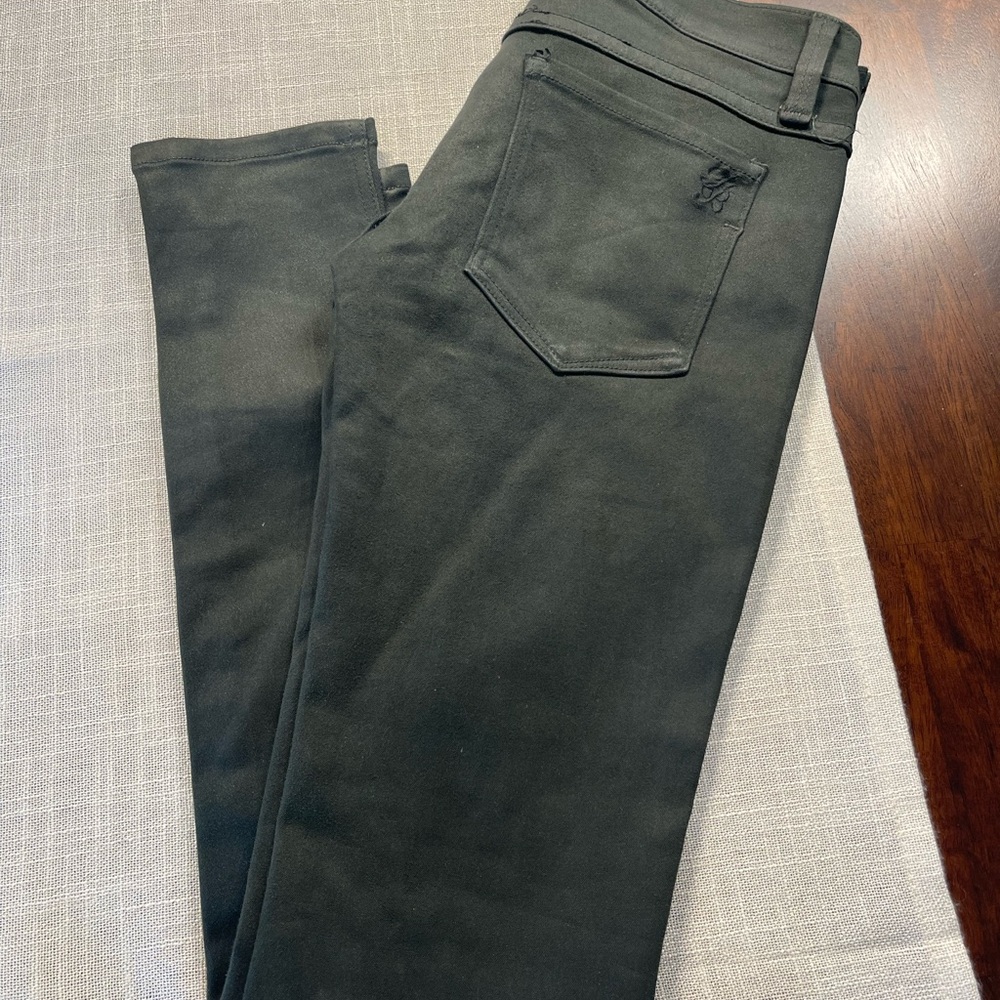 Frankie B. Shimmer dark GREEN super stretchy skinny jeans